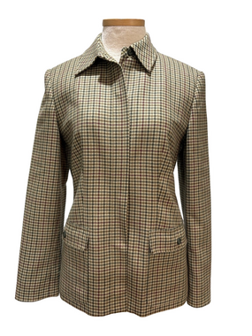Talbots vintage size 4 wool plaid classic blazer